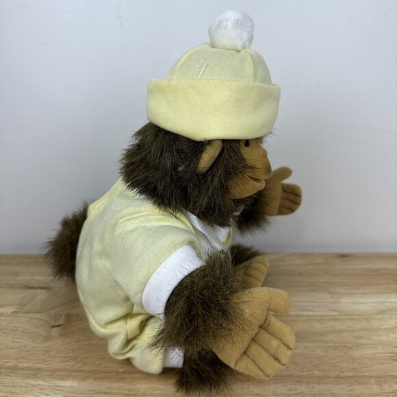 Vintage Hosung Monkey Plush Baby Chimp Joey Stuffed Animal PJ's 1994 Toy 10" - Picture 7 of 9